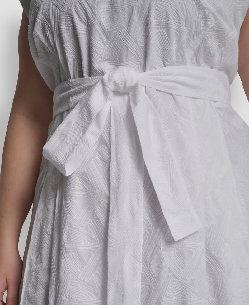 Dkny Plus Sleeveless V-Neck Midi Dress