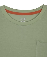 Max & Olivia Boys' 6-18 Crewneck Top Plaid Pants, 2-Piece Pajama Set