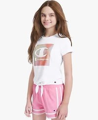 Champion Girls' 7-16 Tie-Front Crewneck T-Shirt