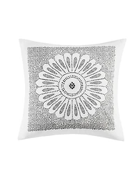 Ink+Ivy Sofia Embroidered Cotton Decorative Pillow, 20" x 20"