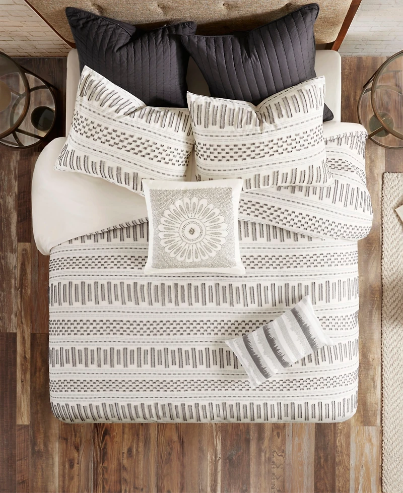 Ink+Ivy Sofia Embroidered Cotton Decorative Pillow, 20" x 20"