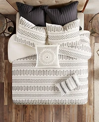 Ink+Ivy Sofia Embroidered Cotton Decorative Pillow, 20" x 20"