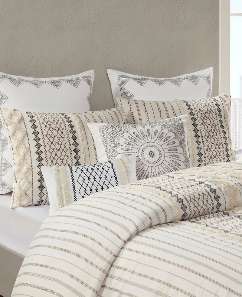 Ink+Ivy Bea Embroidered Decorative Pillow, 12" x 20"