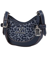 True Religion Blake Leopard Belted Hobo Bag