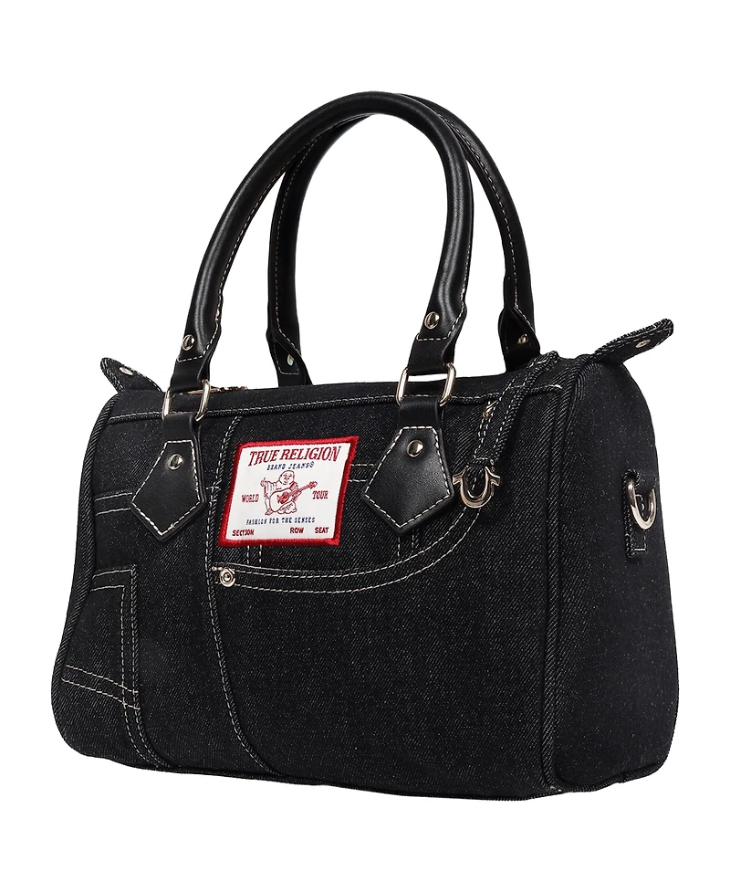 True Religion Denim Heritage Satchel with Top Handles & Crossbody Strap