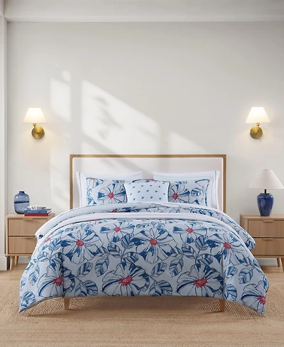 Tommy Hilfiger Paradise Cove Floral Cotton Reversible 3-Pc. Comforter Set, King