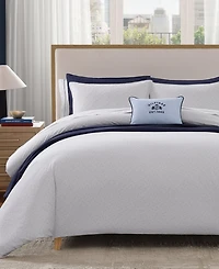 Tommy Hilfiger Trellis Flag Cotton Reversible -Pc. Duvet Cover Set