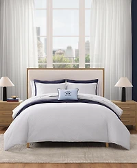 Tommy Hilfiger Trellis Flag Cotton Reversible -Pc. Duvet Cover Set