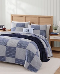 Tommy Hilfiger Ithaca Stargaze Patchwork Cotton Reversible 3-Pc. Quilt Set, King