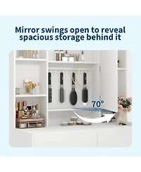 Gaomon Lighted Makeup Vanity Desk with Usb Ports