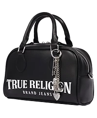 True Religion Bombe Logo Satchel with Charm