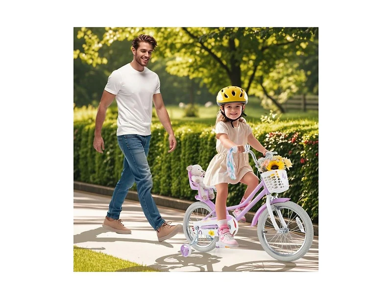 Hongge Girls Bike with Doll Seat and Streamers