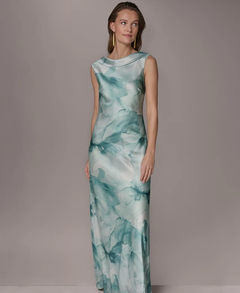 Donna Karan New York Women's Sleeveless Print Maxi Dress