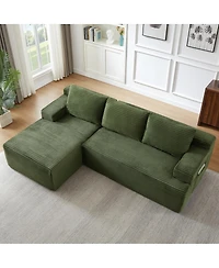Streamdale Furniture L-Shaped Cloud Sectional Sofa, Deep Seat, Modular Sleeper
