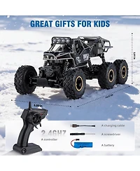 Sugift Rc Car 1:12 Scale 6WD All-Terrain Monster Truck with 2.4GHz Remote, Waterproof Off-Road Vehicle for Kids and Adults