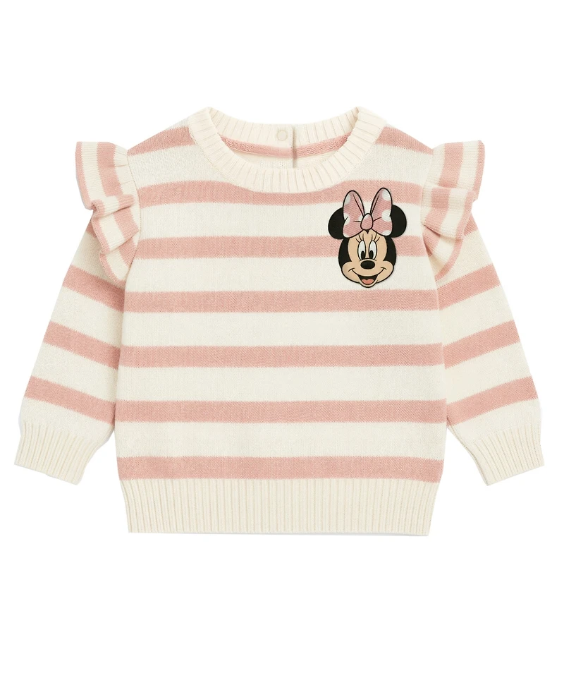 Disney Baby Girls' Minnie Character Top and Denim Pants, 2-Piece Set