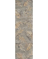 Kas Havana Palms 2639 Gray 2'3" x 8' Runner Area Rug