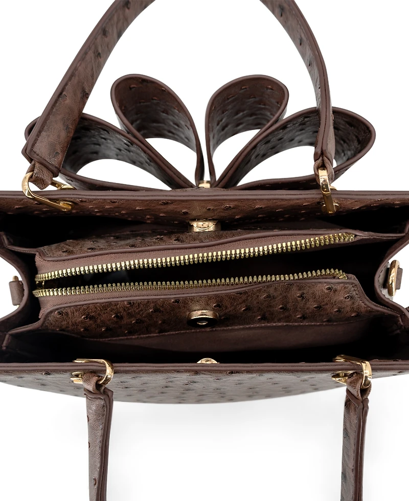 Like Dreams Remi Embossed Bow Medium Satchel Bag