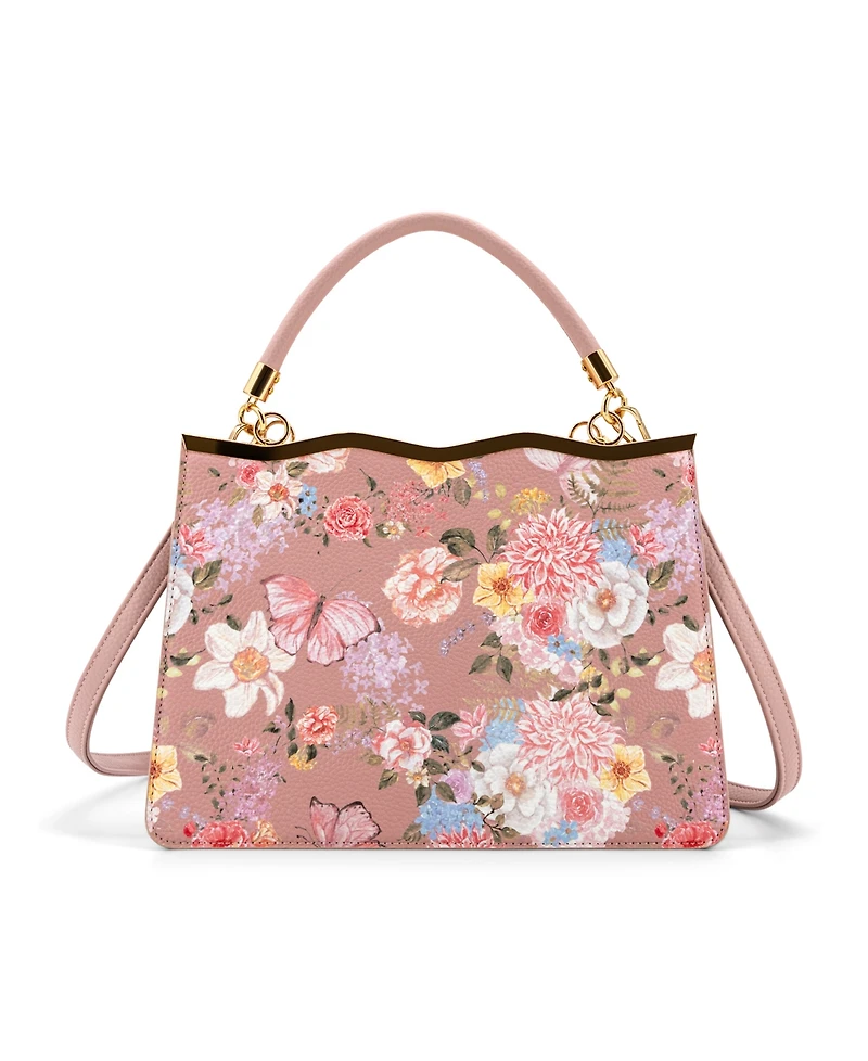 Like Dreams Amelie Floral Bow Small Satchel Bag