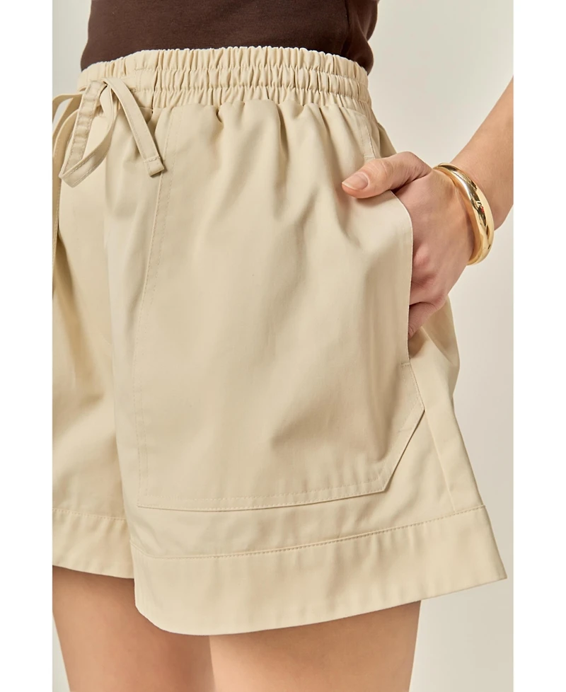 English Factory Women's Cotton Flare Shorts