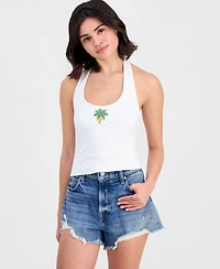 Derek Heart Juniors' Bead Embellished Halter Top