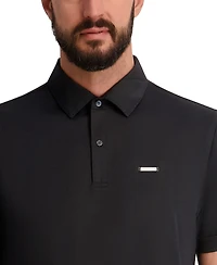 Karl Lagerfeld Paris Men's Regular-Fit Short-Sleeve Spread Collar Polo T-Shirt