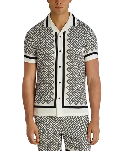 Karl Lagerfeld Paris Men's Double L Short-Sleeve Shirt