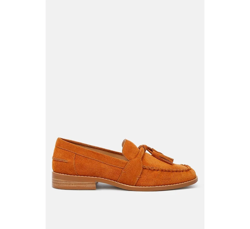 Rhone Tassels Detail Suede Loafers