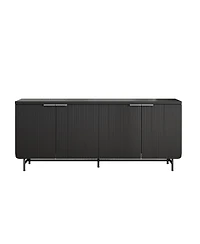 logicfox 68 inch Modern Scandinavian Alcove Door Kitchen Storage Sideboard Buffet Cabinet Console