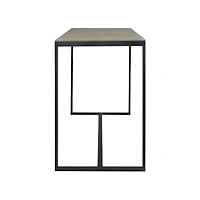 Streamdale Furniture Ernesto Acacia Wood Modern Industrial Outdoor Bar Table