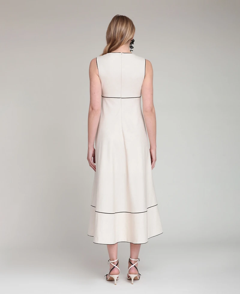 Avec Les Filles Women's Sweetheart Neck Midi Dress