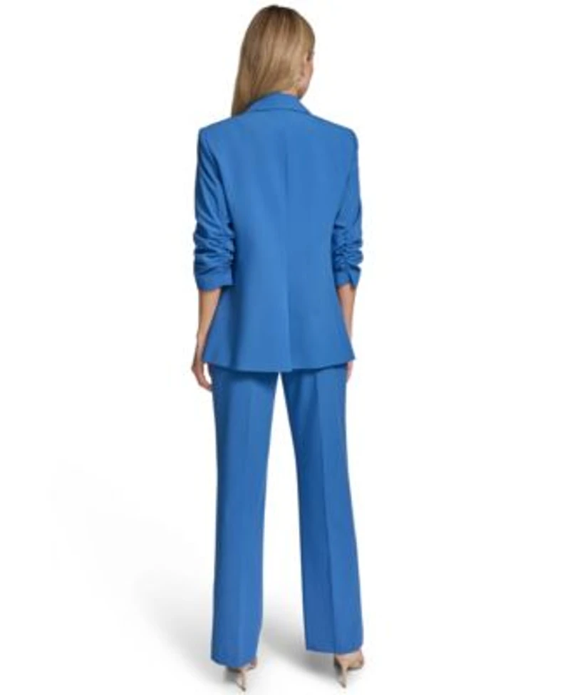 Calvin Klein Womens One Button Jacket Modern Fit Straight Pants