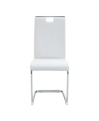 Streamdale Furniture Set of 4 Pu bow-shaped chairs for minimalist/contemporary homes.