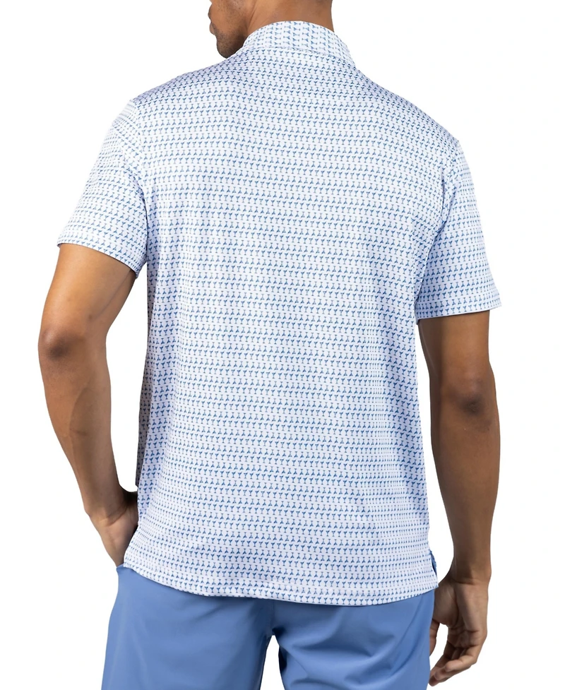 Tailorbyrd Men's Martini Glasses Printed Performance Polo