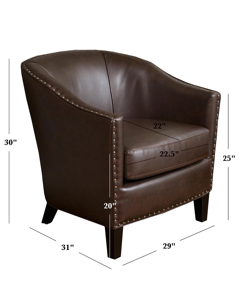 Streamdale Furniture Streamdale Bonded Leather Club Chair