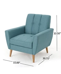 Streamdale Furniture Mid Century Fabric Channel Stitch Club Chair