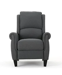 Streamdale Furniture Streamdale Cozy Charcoal Polyester Recliner with Rubber Wood Legs