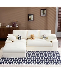 Streamdale Furniture Corduroy Compressed Sofa: Soft, Skin-Friendly