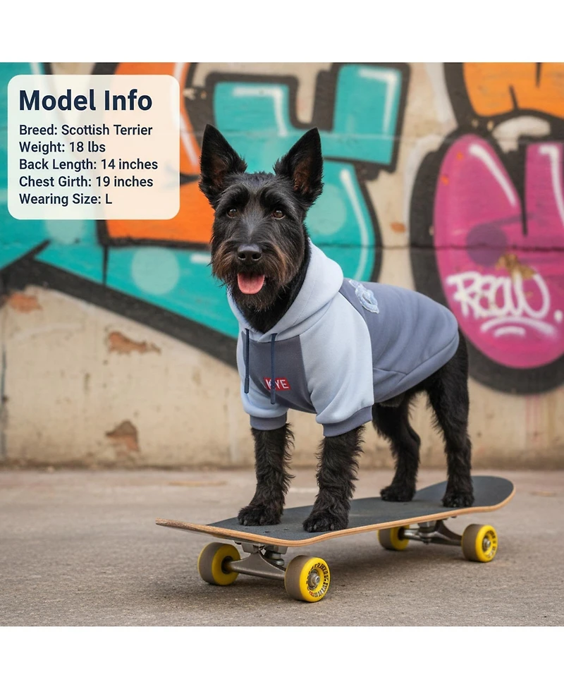 Aronkl Dog Hoodie Stretchy Warm Pet Sweatshirt with Leash Hole Soft Comfort Winter