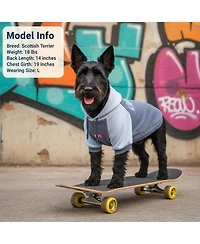 Aronkl Dog Hoodie Stretchy Warm Pet Sweatshirt with Leash Hole Soft Comfort Winter