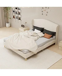 Streamdale Furniture Velvet Upholstered Queen Bed