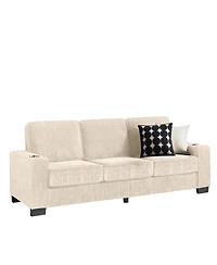 Streamdale Furniture 83.86" Corduroy Modern Compressed 3-Seater Sofa