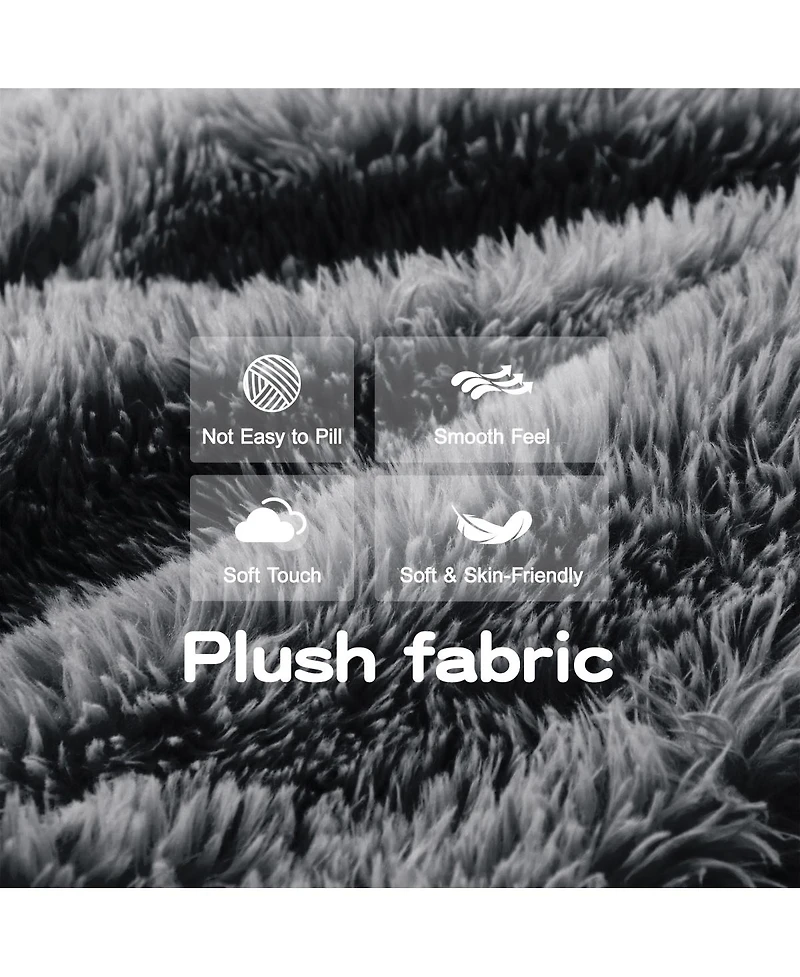 Streamdale Furniture Streamdale 114" Soft Fluffy Plush Modular Sectional Sofa w/ Ottoman & Pillows