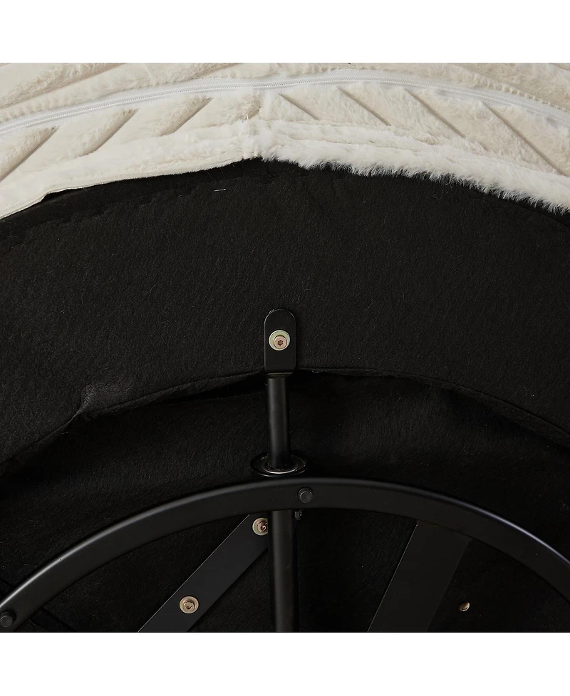 Streamdale Furniture Streamdale 55" Corduroy Foam Swivel Chair, Modern Sleeper