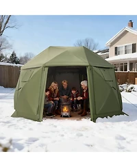 Mecale 13 x 13 Ft Pop-Up Spherical Gazebo Screen Tent for 10-12 People