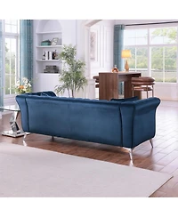 Streamdale Furniture Chesterfield & Stanford Sofas: Tufted, Scroll Arm/Back