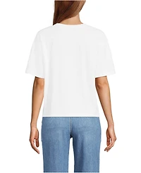 Lands' End Women's Short Sleeve Slub Jersey T-Shirt