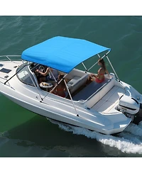 Mecale 3 Bow Boat Bimini Top 6 Ft with Aluminum Frame