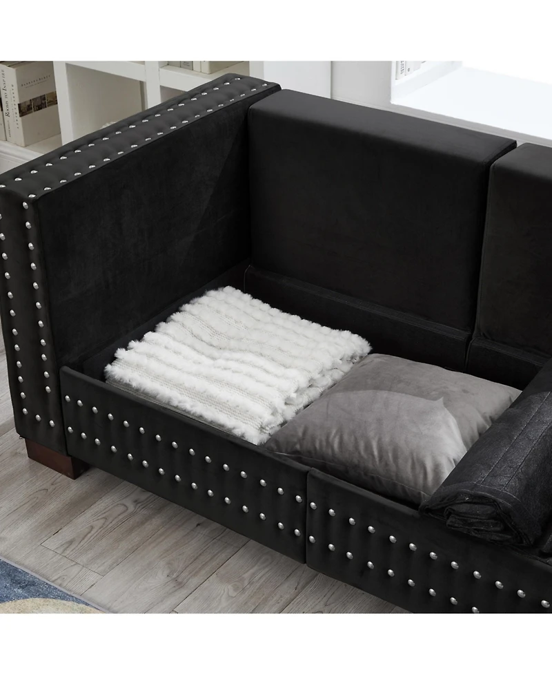 Streamdale Furniture Modern Velvet Sofa 2+3 Seater