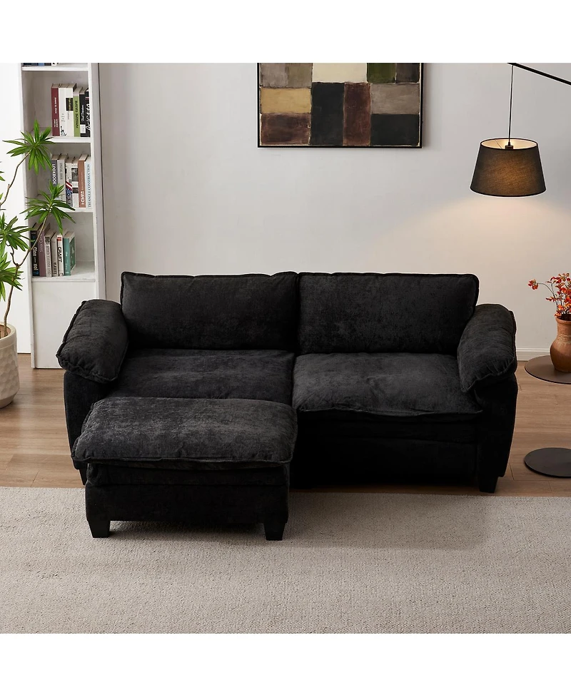 Streamdale Furniture Streamdale Living Room Furniture Big Loveseat Luxury Couch with Ottoman